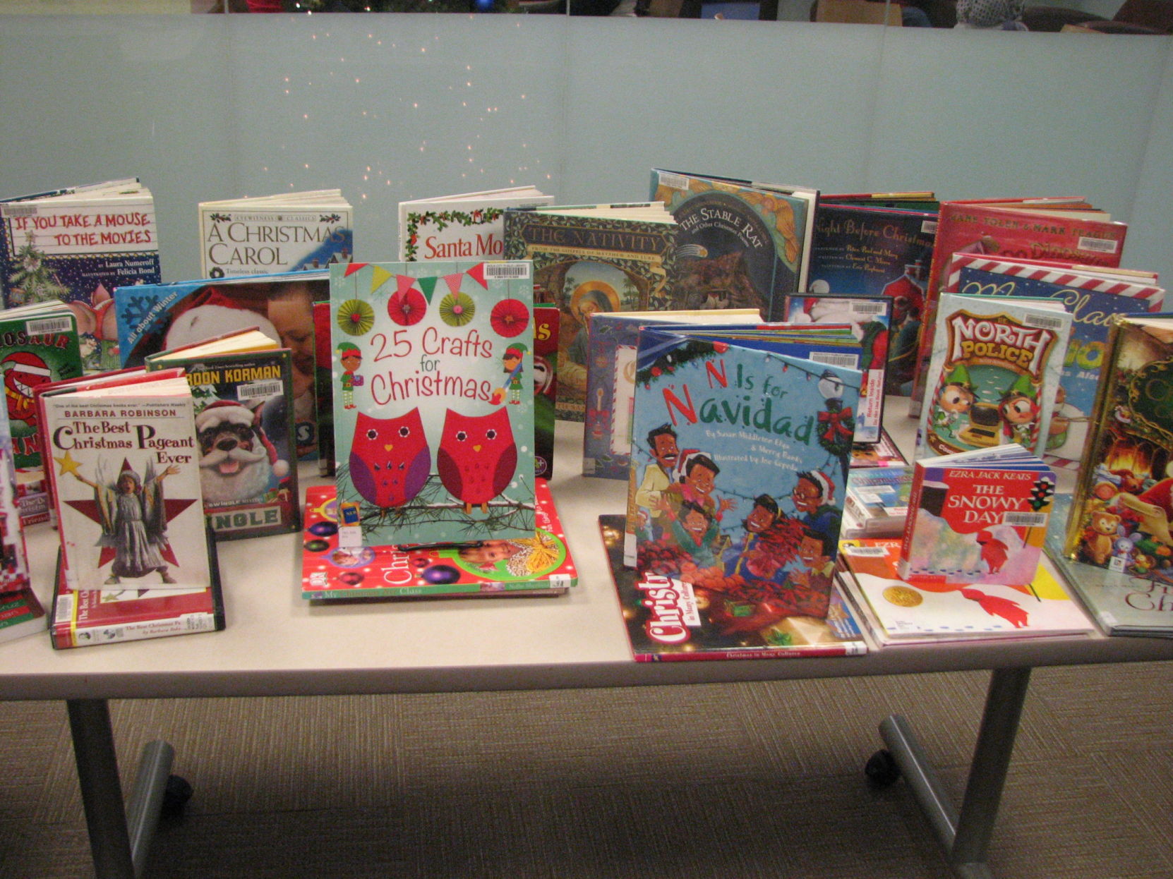 tables full of christmas books